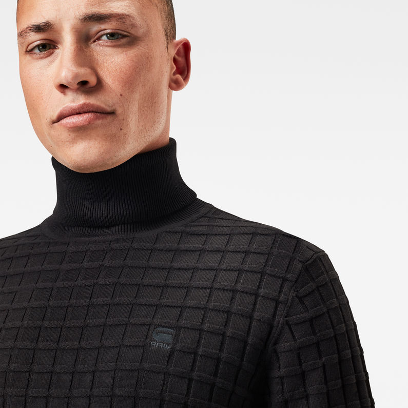 G-Star RAW® Core Table Knitted Pullover Schwarz detail shot