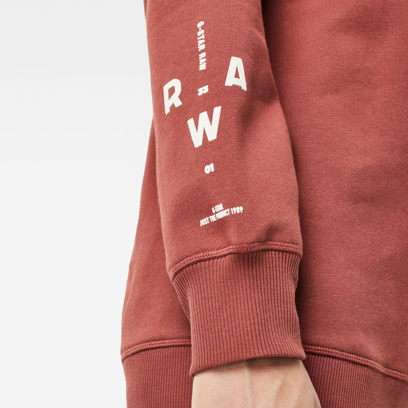 G-Star RAW® The Boyfriend Hooded Sweat Rouge detail shot