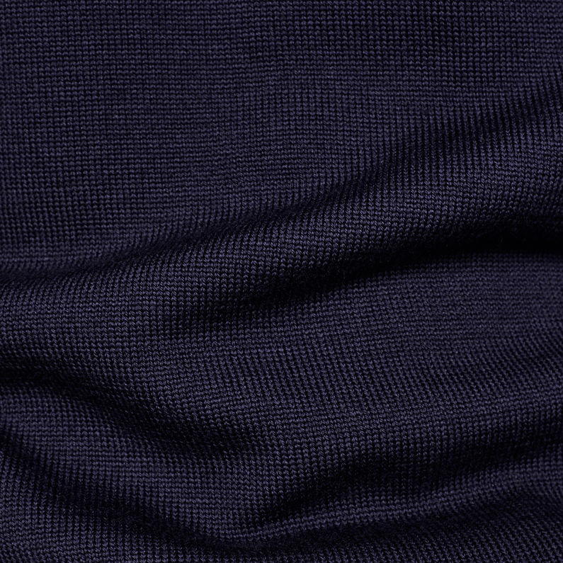 G-Star RAW® Premium Basic Gebreide Trui Donkerblauw fabric shot