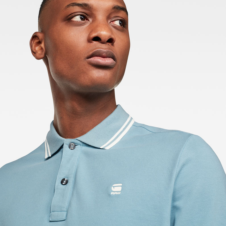 G-Star RAW® Dunda Slim Stripe Polo Light blue