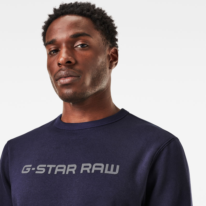 G-Star RAW® Loaq Sweater Dunkelblau detail shot