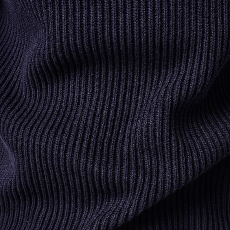 G-Star RAW® Dast Half Zip Knitted Sweater Dark blue fabric shot