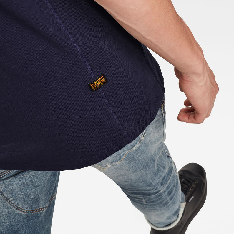 G-Star RAW® Premium Core T-Shirt Donkerblauw detail shot