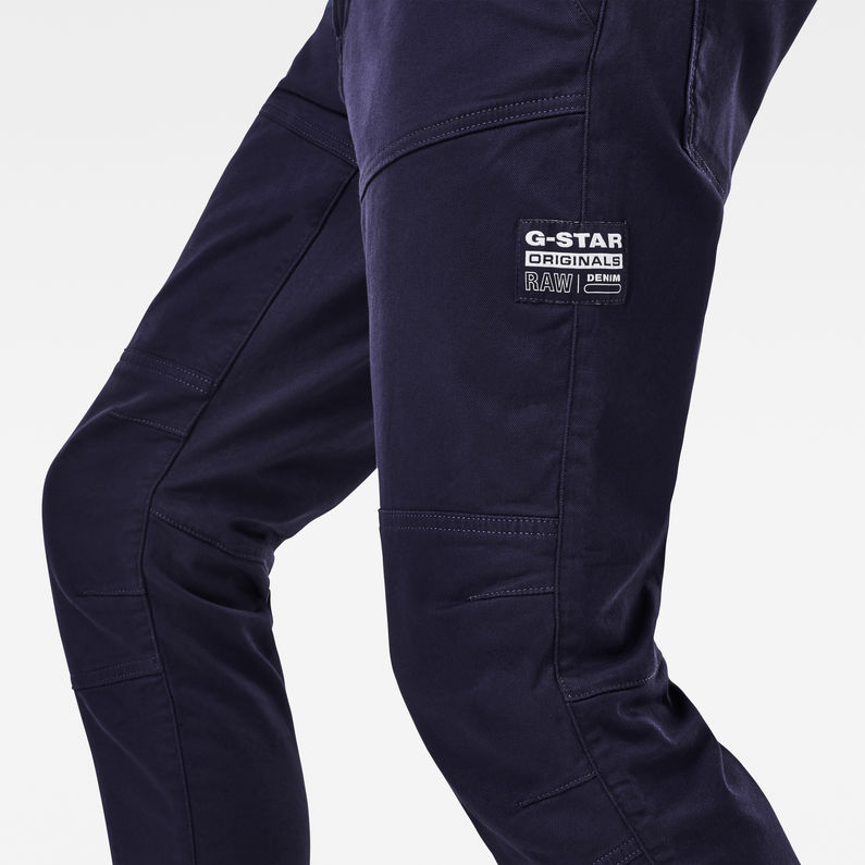 G-STAR® Pantalon de survêtement Rackam 3D Slim Bleu foncé detail shot