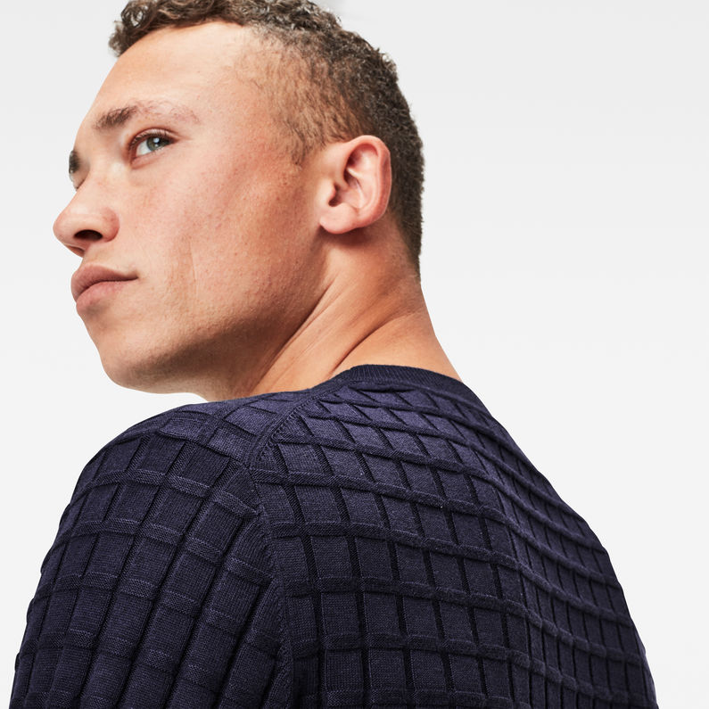 G-Star RAW® Core Table Knitted Sweater Dark blue detail shot
