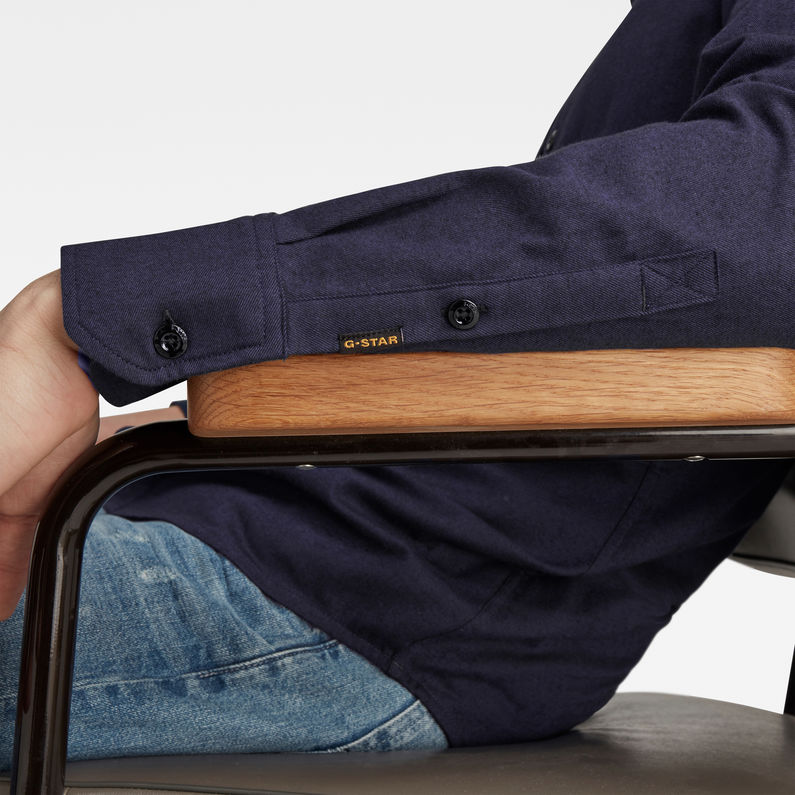 G-Star RAW® Camisa Panelled Pocket Slim Azul oscuro
