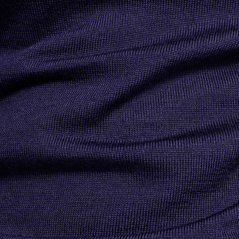 G-Star RAW® Pull Stokyr Turtle Slim Knitted Bleu foncé fabric shot