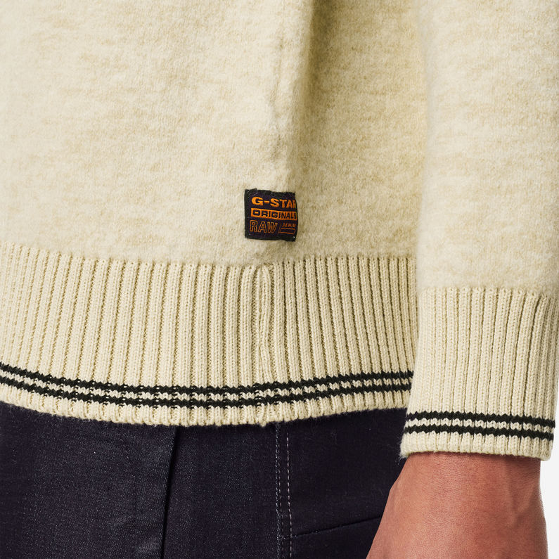 G-Star RAW® College GR R Loose Knitted Sweater Beige detail shot