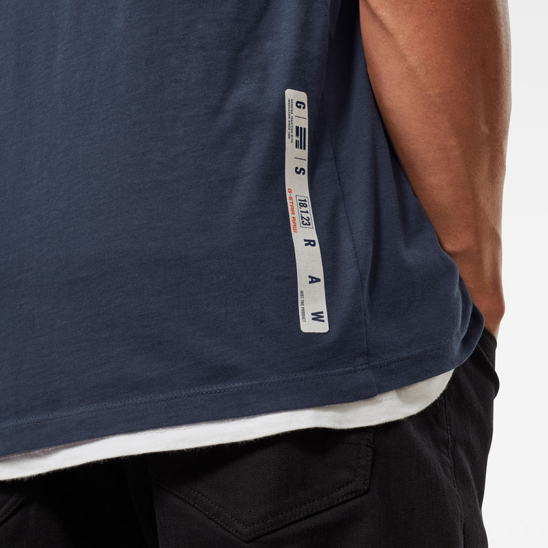 G-Star RAW® T-shirt RAW Vertical Logo Bleu foncé