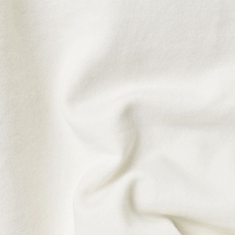 G-Star RAW® Pull Oversized Hood Cover Blanc fabric shot