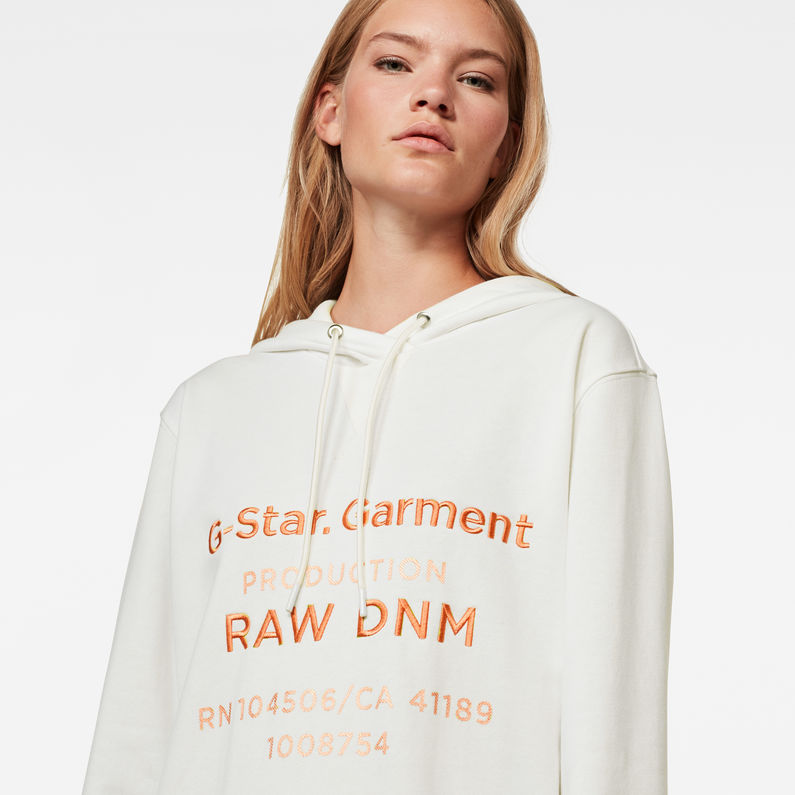 G-STAR® Graphic Text BF Hooded Sweat Dress Beige