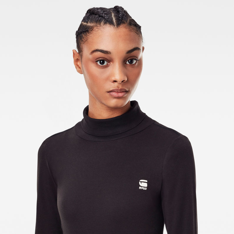 G-Star RAW® Xinva Slim Turtle Top C Black detail shot