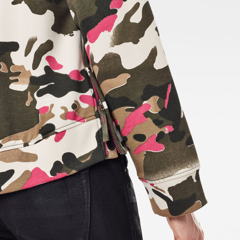 G-Star RAW® Loose Fit Camo All Over Sweater Multi color detail shot