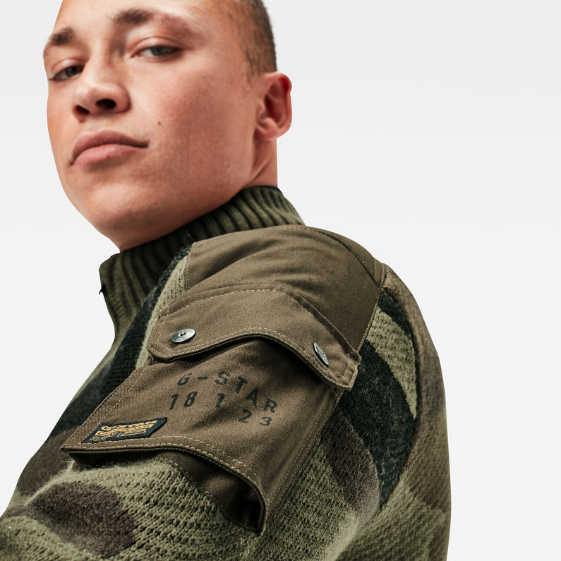 G-STAR® Veste Camo Jacquard Knitted Multi couleur