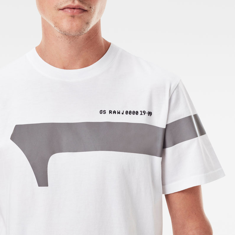 G-Star RAW® 1 Reflective Graphic T-Shirt White detail shot