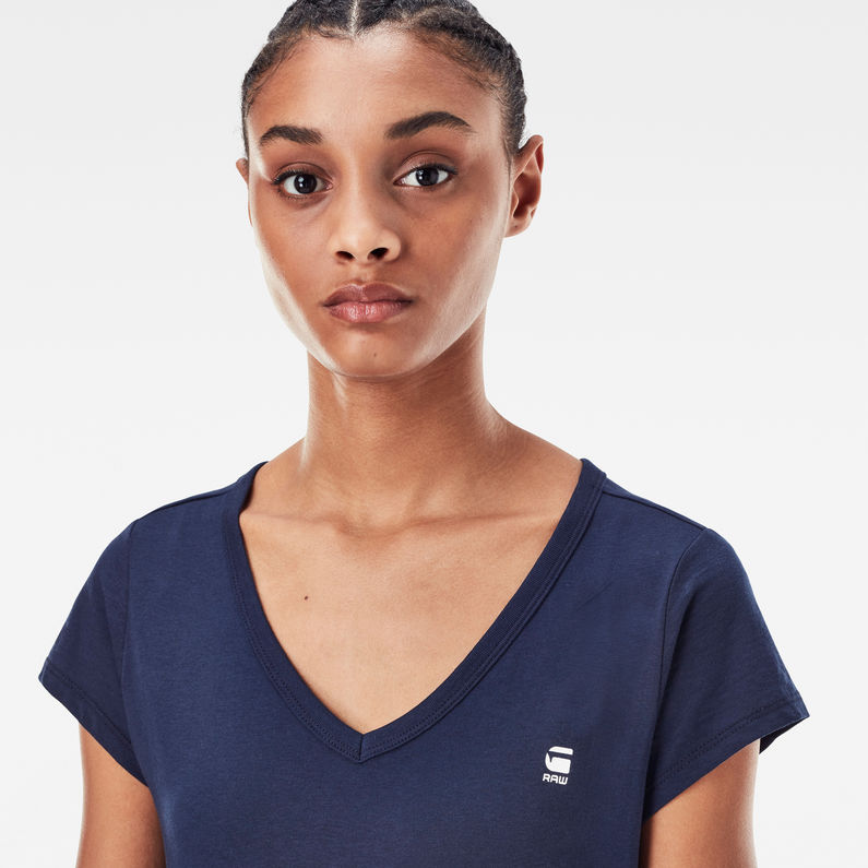 G-Star RAW® Eyben Slim T-Shirt Dunkelblau detail shot
