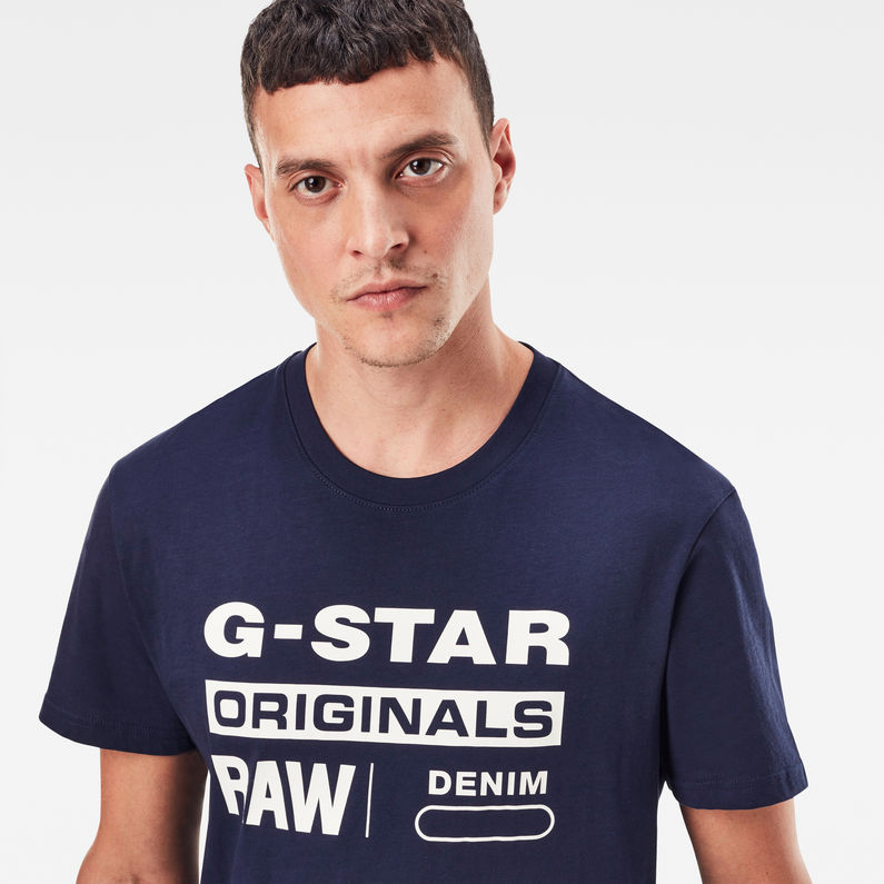 G-Star RAW® Graphic 8 T-Shirt Donkerblauw detail shot