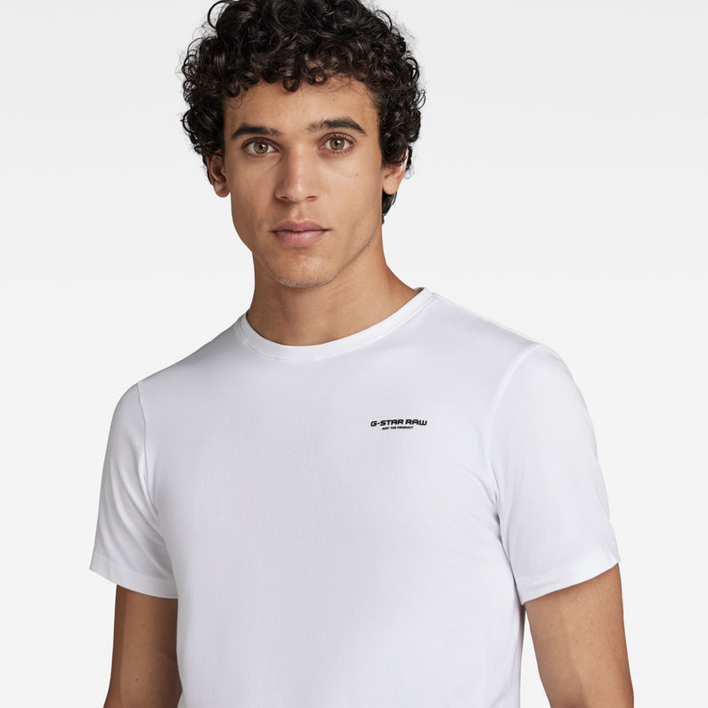 G-Star RAW® Slim Base T-Shirt Weiß detail shot