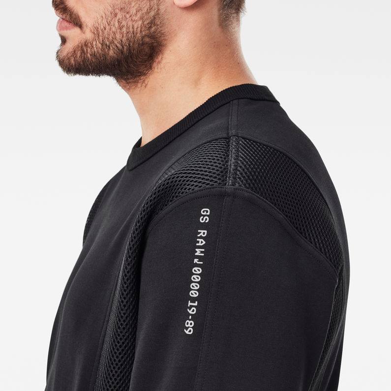 G-Star RAW® Moto Mesh Sweater Black detail shot