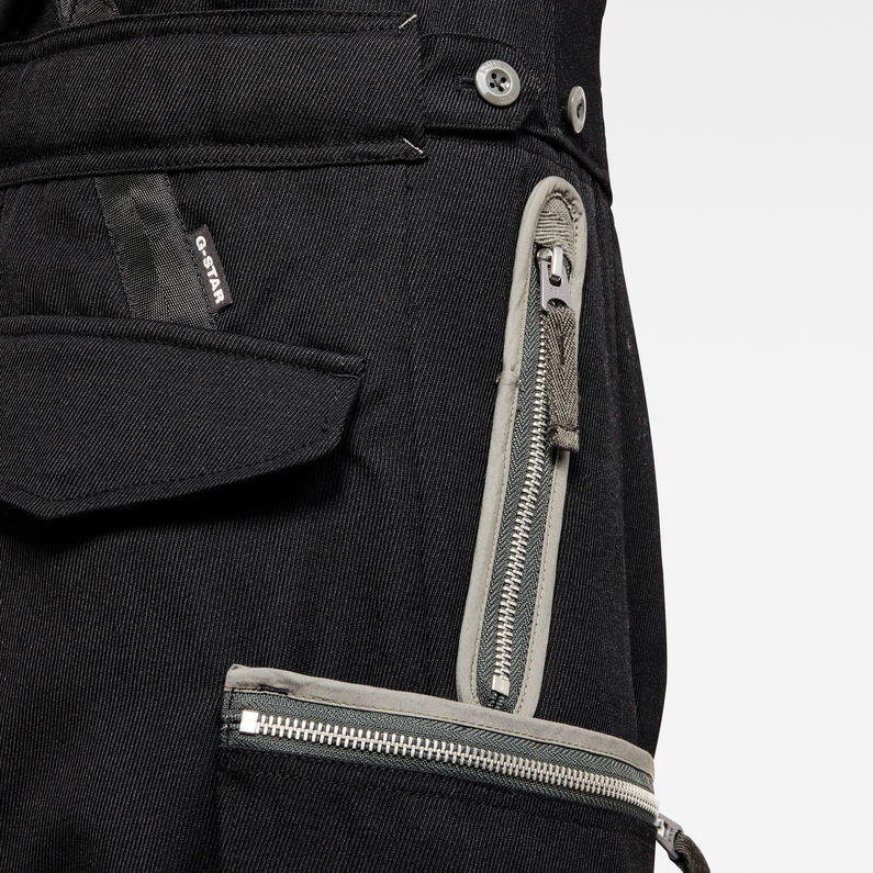 G-STAR® E Jumpsuit Mouwloos Zwart detail shot