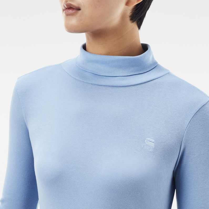 G-Star RAW® Haut Xinva Slim Turtle C Bleu moyen detail shot