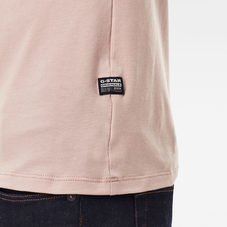 G-Star RAW® Slim Base T-Shirt Pink detail shot