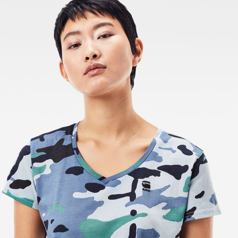G-Star RAW® Allover Camo Print Top Multi color detail shot
