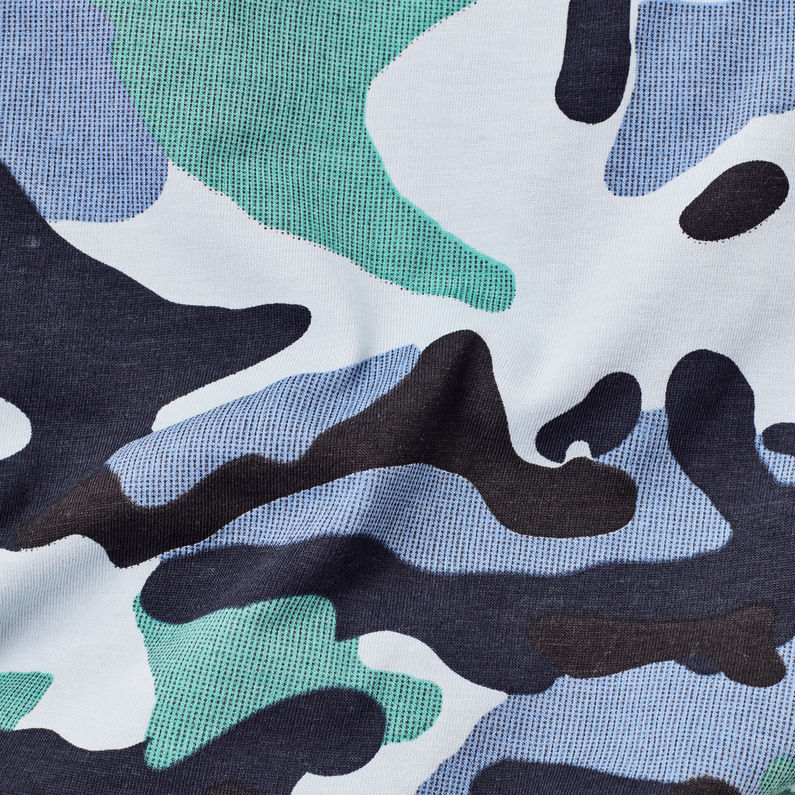 G-Star RAW® Allover Camo Print Top Multi color fabric shot