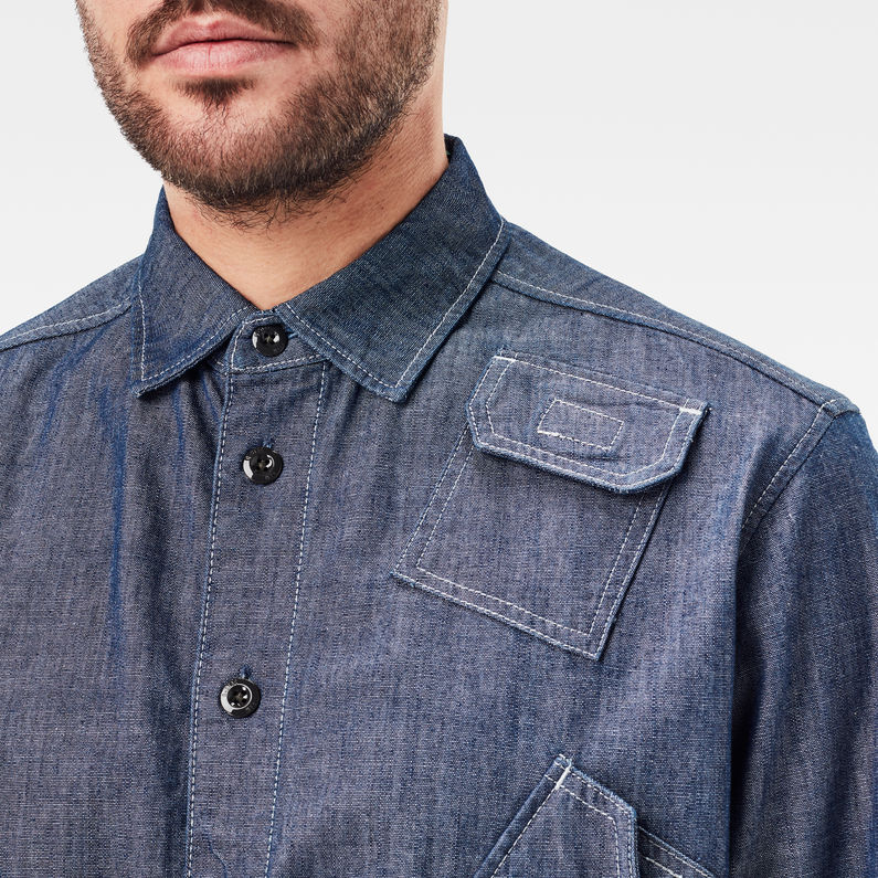 G-Star RAW® Multi Slant Pocket Relaxed Hemd Dunkelblau