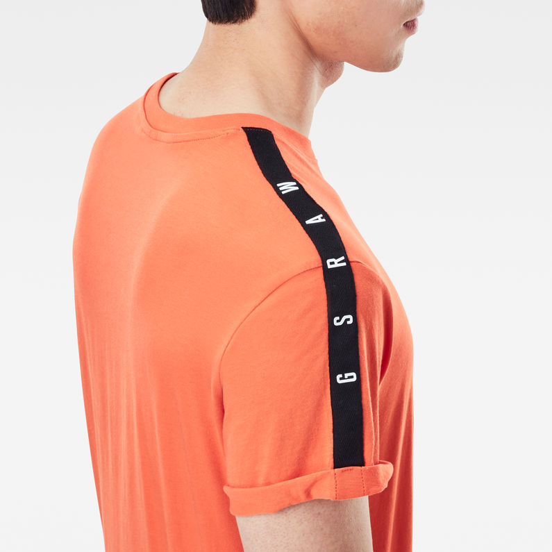 G-Star RAW® Lash Tape T-Shirt Orange detail shot