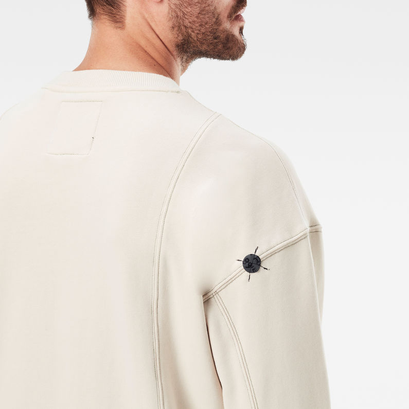G-Star RAW® Stitch Sweater Beige detail shot
