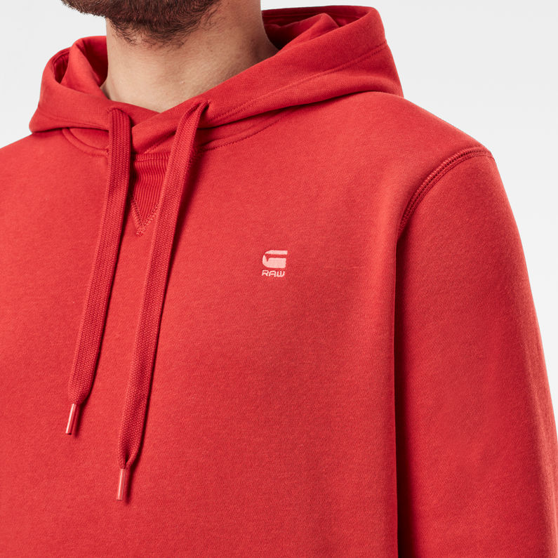 G-Star RAW® Premium Core Hooded Sweater Red detail shot