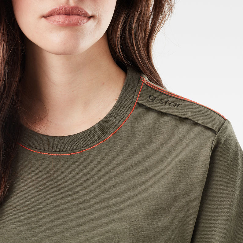 G-Star RAW® Boxy Fit Tee Groen detail shot