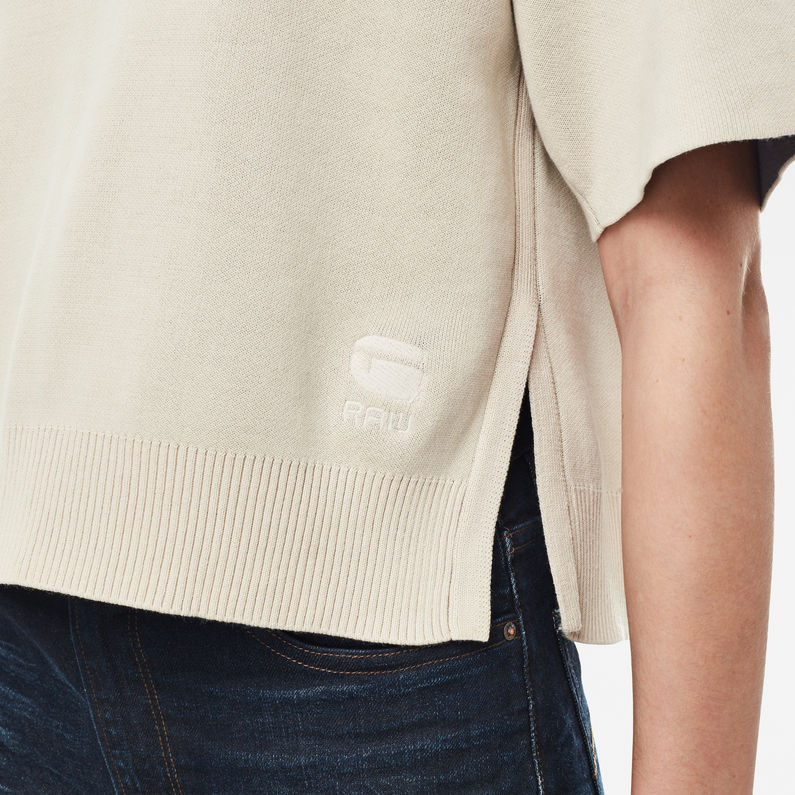 G-Star RAW® Knitted Zip Polo Multi color detail shot