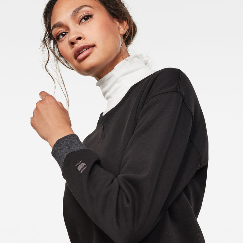 G-STAR® Premium Core Sweater Black detail shot