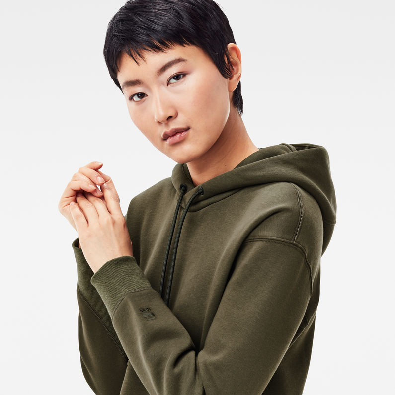G-Star RAW® Premium Core Hooded Sweater Green detail shot