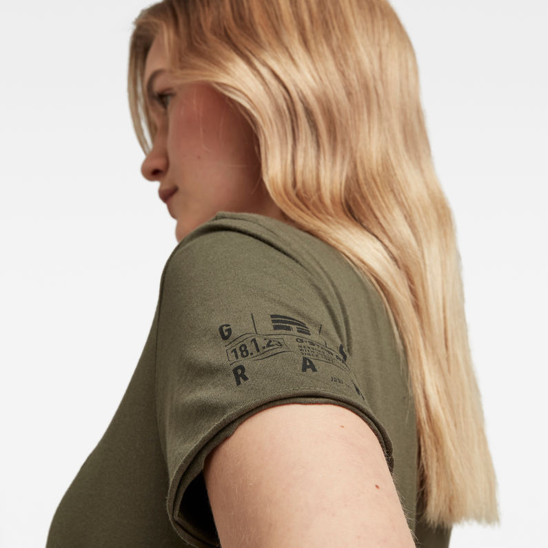 G-Star RAW® Mysid Optic Slim Top C Green detail shot