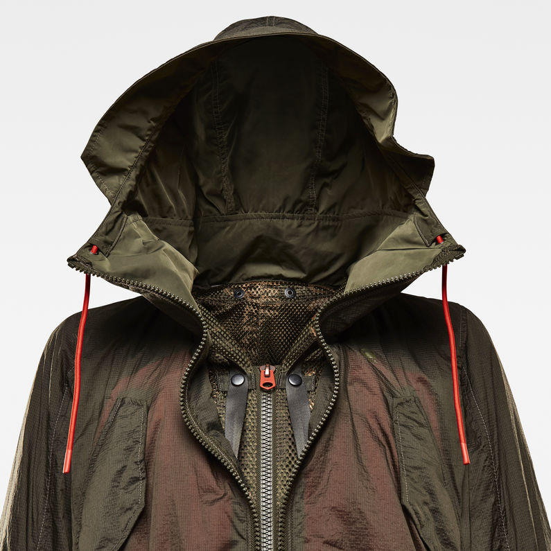 G-STAR® E Reversible Parka 2 in 1 Green detail shot