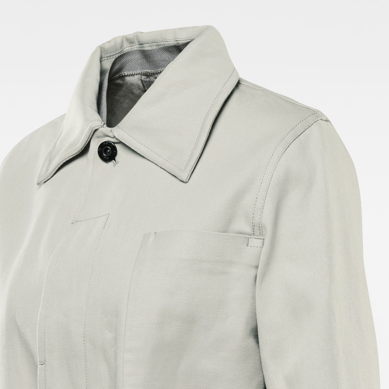 G-STAR® GSRR Selvedge Dust Mantel Grau detail shot