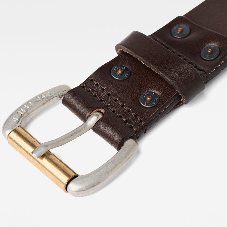 G-STAR® Dast Belt Brown detail shot buckle