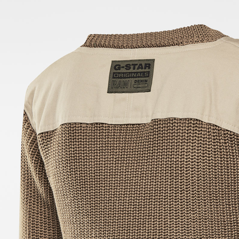 G-Star RAW® E Fake Pocket Utility Sweater Groen detail shot