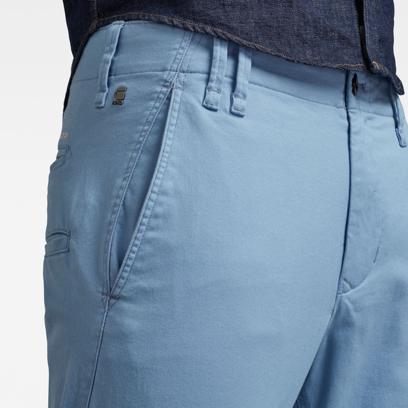 G-Star RAW® Vetar Slim Chino Midden blauw detail shot