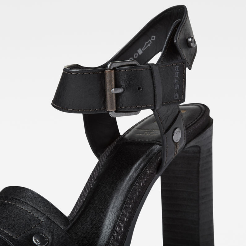 G-STAR® Corset Heel Sandalen Zwart detail