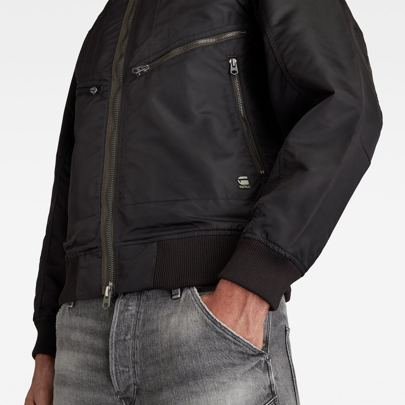 G-Star RAW® Flight Bomber Repair Jacket Black detail shot