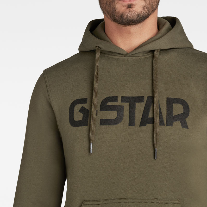 G-Star RAW® G-Star Hooded Sweater Green detail shot