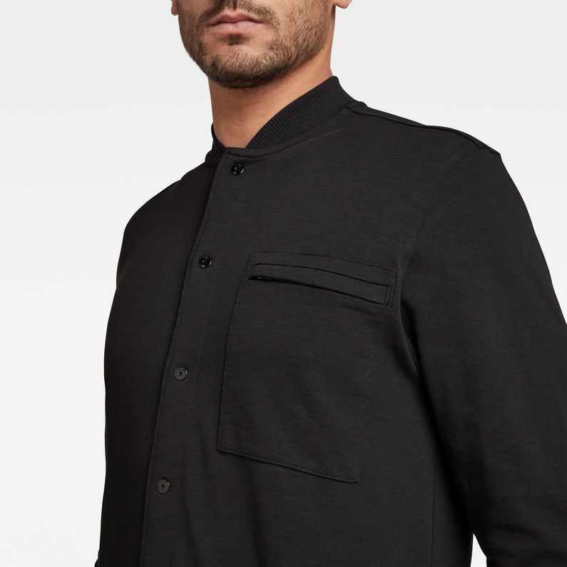G-Star RAW® Baseball Jersey Zip Pocket T-Shirt Black