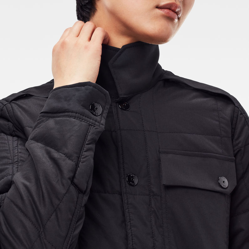 G-Star RAW® Quilted Overshirt Black detail shot