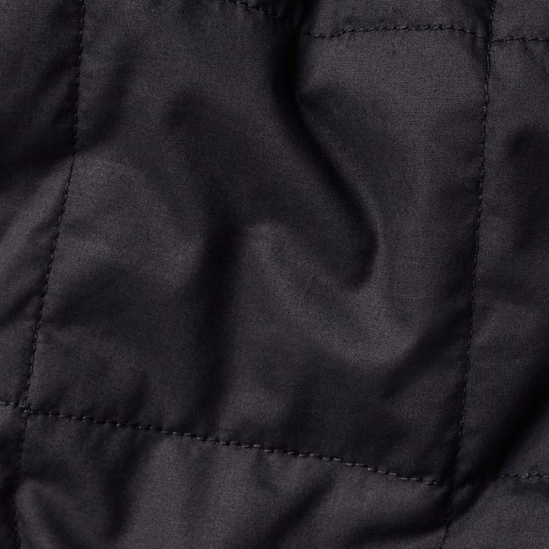 G-Star RAW® Quilted Overshirt Black fabric shot