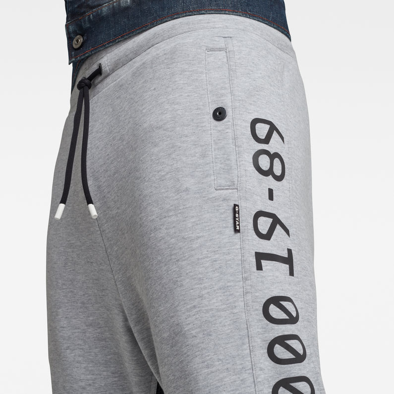 G-Star RAW® Moto Mixed Mesh Sweatpants Grey detail shot