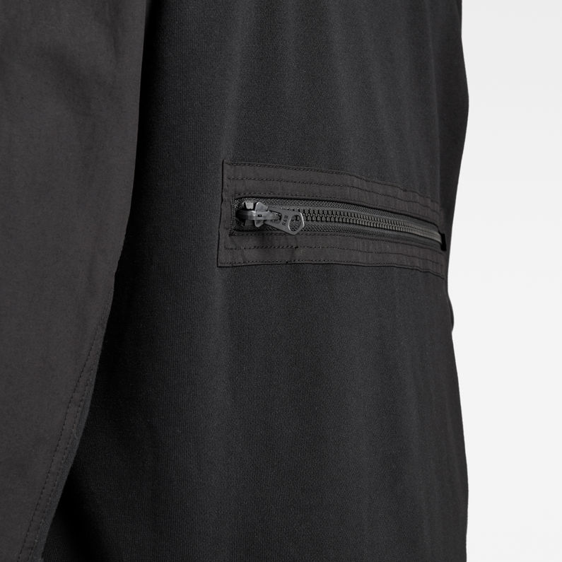 G-Star RAW® Mixed Woven Baseball Zip Through Sweater Black